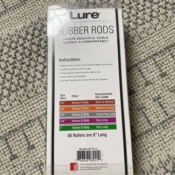 Lure Professional Rubber No Heat Hair Rollers - Picture 2 of 4